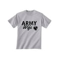 thumbnail image 1 of Army Wife Dogtags Short Sleeve T-Shirt in grey, 1 of 4