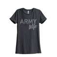 thumbnail image 1 of Army Wife Women's Fashion Relaxed T-Shirt Tee Charcoal Grey Small, 1 of 3