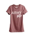 thumbnail image 1 of Army Wife Women's Fashion Relaxed T-Shirt Tee Heather Rouge Large, 1 of 3
