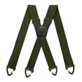 thumbnail image 1 of Army green Suspenders for Men: 1.5-Inch Wide, Sturdy Clips, X-Back, Adjustable Elastic Heavy Duty Men's Suspenders for Work Pants/Jeans, 1 of 15