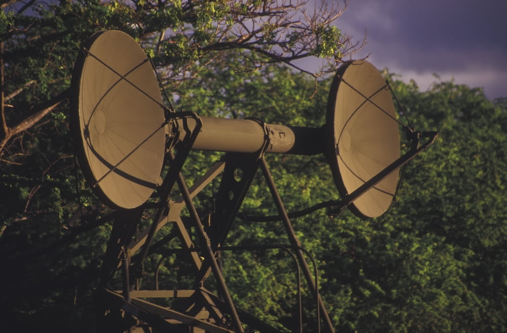 Army ground radar antennae Canvas Art - Michael WoodStocktrek Images (35 x 23)