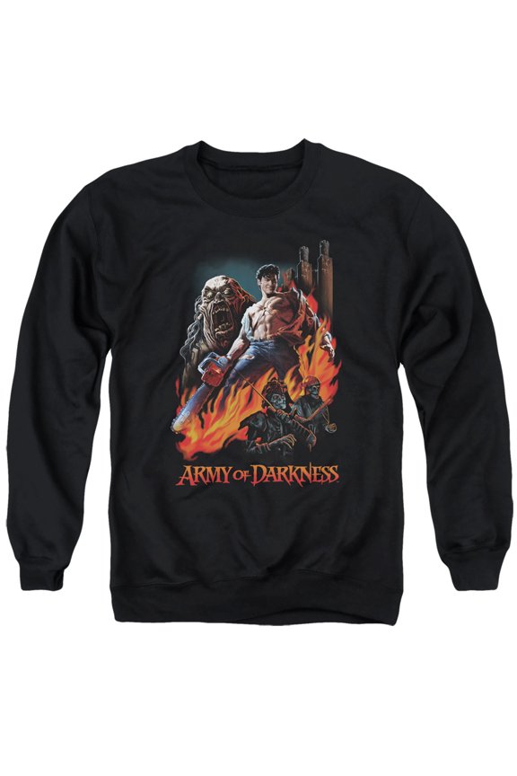 Army of Darkness Painted Evil Unisex Adult Crewneck Sweatshirt (Medium) Black