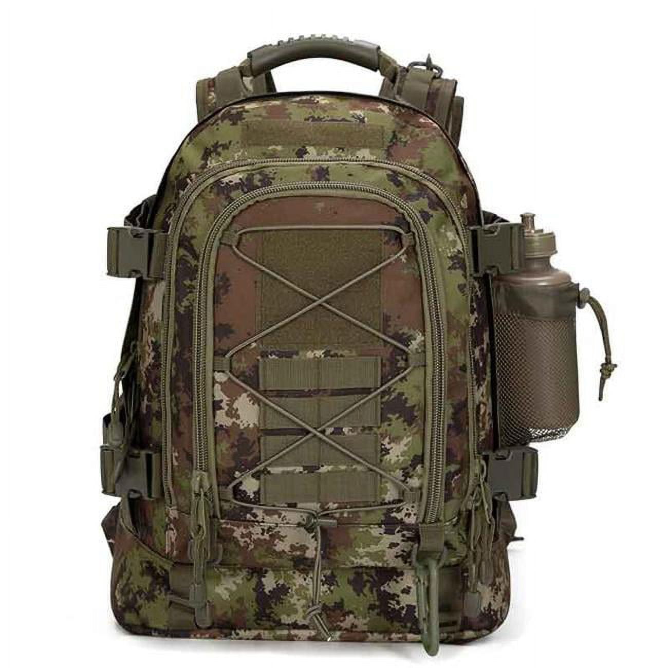 Armycamo LQ08001-600D PVC-L-Gre 39-60 Litre Mens Large Capacity Military  Tactical Hiking Expandable Backpack, 08001 Light Green