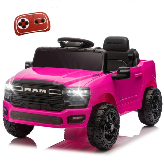 Arnahaishe 12V Electric Car Battery Powered Ride on Toys Power Car Wheels with Remote Control for Kids 3-6, Pink