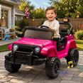 thumbnail image 1 of Arnahaishe 12V Electric Jeep Ride On Car with Parent Remote Control, Dual Drive, Bluetooth and MP3, Riding Toy Gift for Kids Aged 2-4, Pink, 1 of 10