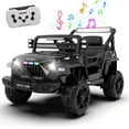 thumbnail image 1 of Arnahaishe 12V Kids Electric Vehicles for Kids, Battery Powered Ride on Car Toys for Boys Girls w/ Remote Control, Four-wheel Suspension, USB, Bluetooth, Power Display, Lights, Black, 1 of 8