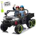 thumbnail image 1 of Arnahaishe 24V Two-seater Ride On Toys, 4WD 6X6 Electric Dump Truck with Remote Control, Music and Bluetooth for Kids 2-6, Black, 1 of 11