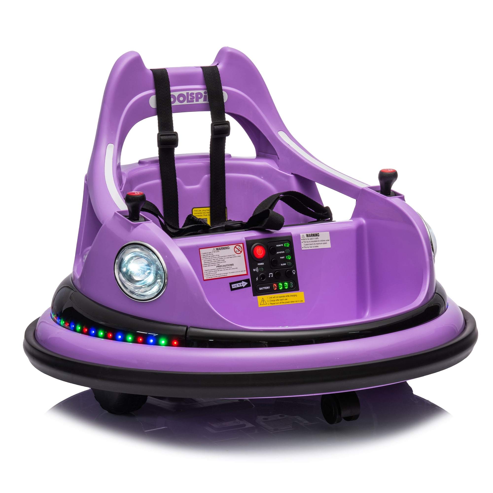 Arnahaishe Kids Ride on Bumper Car with Remote Control, LED Lights