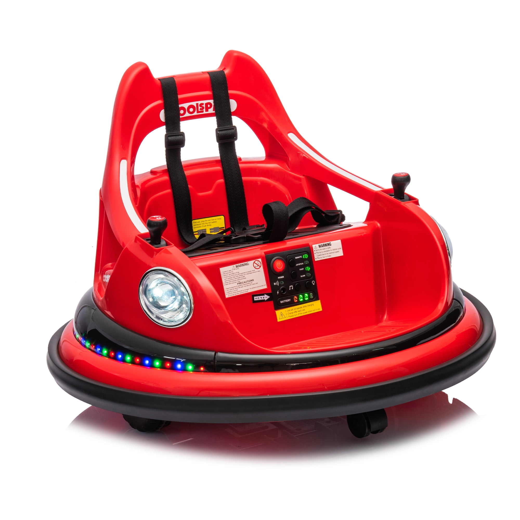 Arnahaishe Kids Ride on Bumper Car with Remote Control, LED Lights