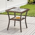thumbnail image 1 of Arnahaishe Outdoor Wicker Side Table All Weather Rattan Patio End Table for Pool Balcony Deck Porch, 1 of 6