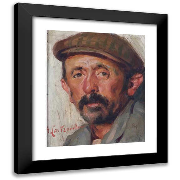 Arnaldo Castrovillari 12x14 Black Modern Framed Museum Art Print Titled - Male Portrait