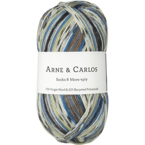 Arne & Carlos Sock Yarn | Sock & More 4-Ply | 75% Virgin Wool, 25% Recycled Polyamide | 100g (Approx. 420m) Skein, (2460 - Bamble)