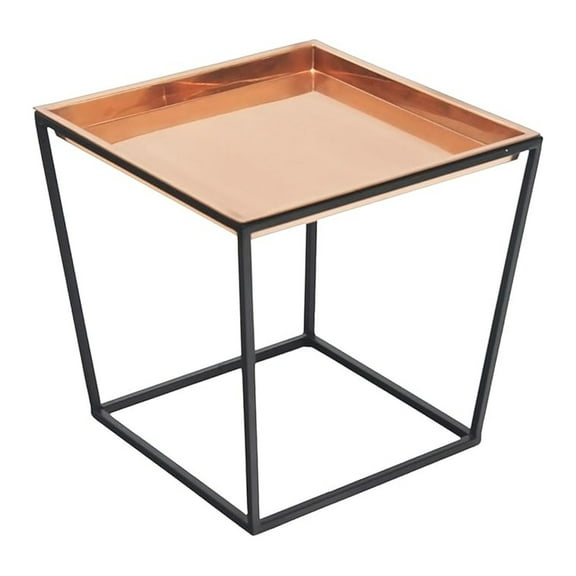 Arne Plant Stand, 14" H with Copper Tray