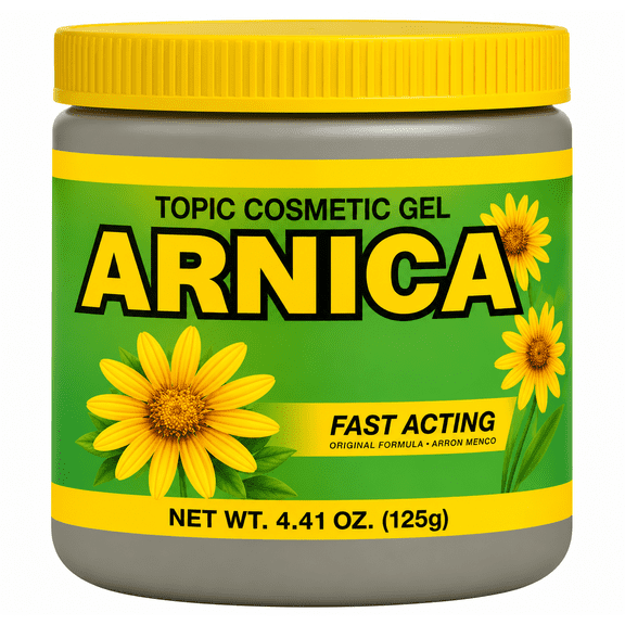 Arnica Flores Gel 4.23 oz Natural Botanical Topical Gel Fast-Absorbing Formula For Massage & Daily Skin Care Vegan, Non-GMO