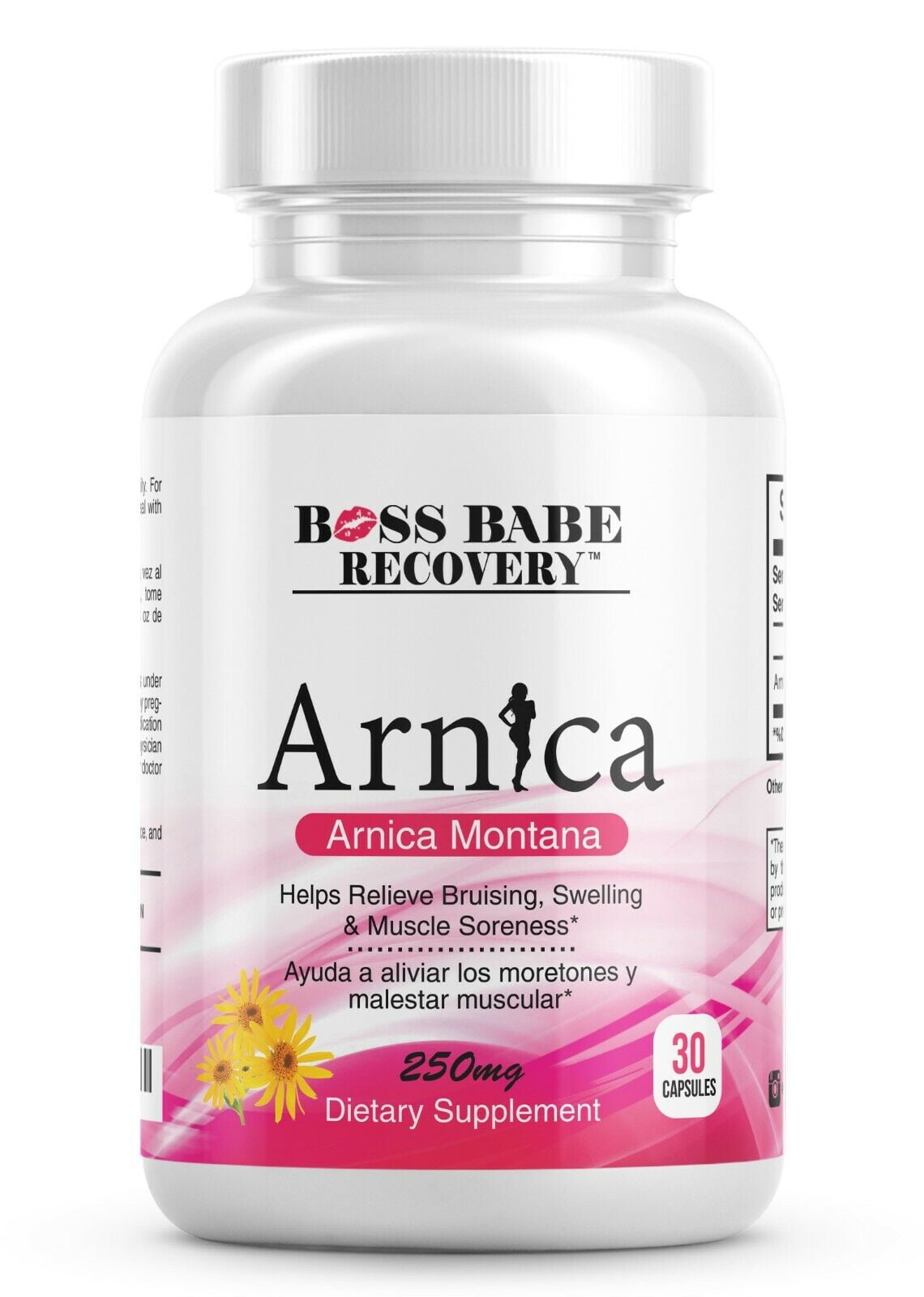 Arnica Pills, Arnica Tablets, Arnica Capsules Reliever for Swelling & Bruises 250mg 30 Capsules