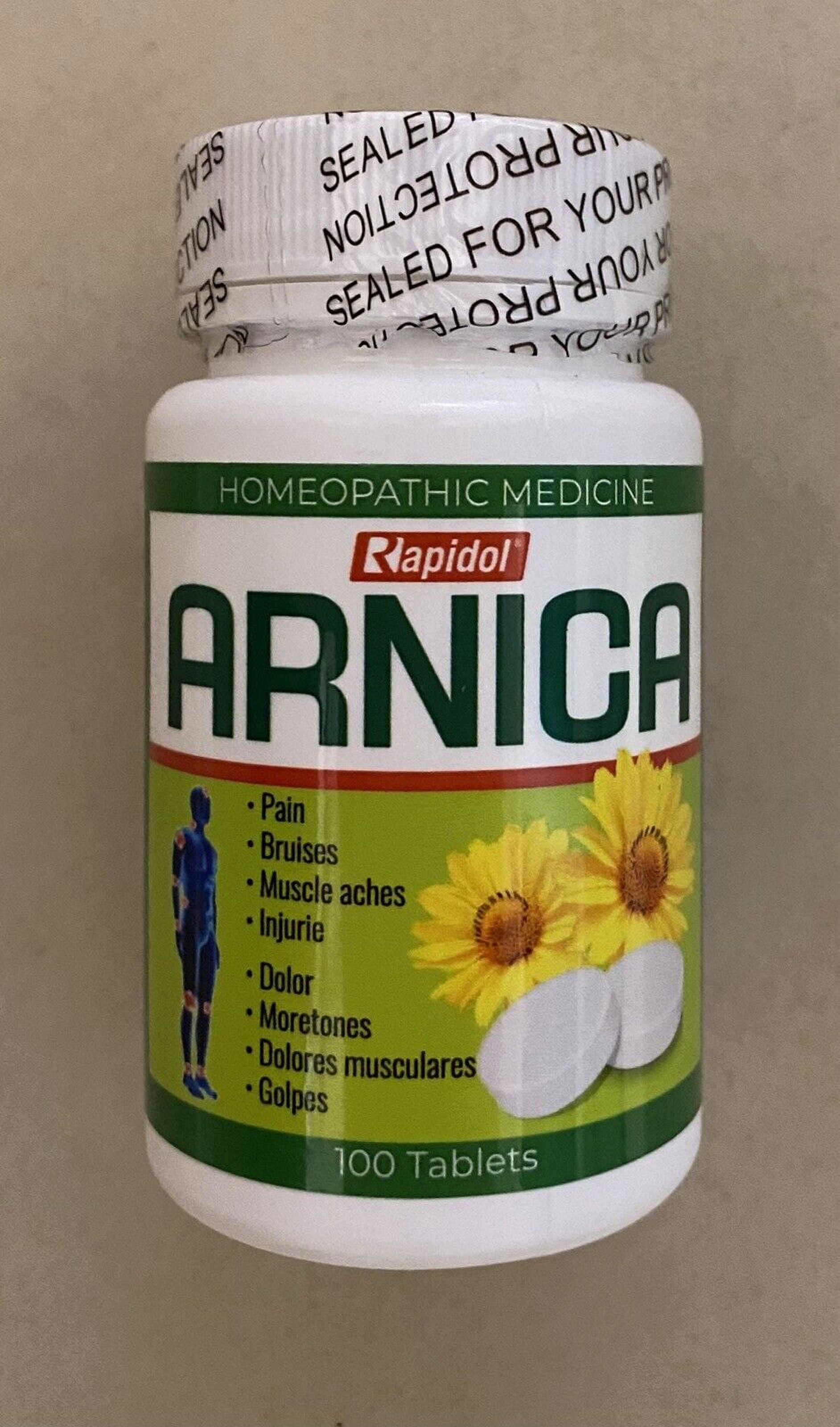 Arnica Pills, Arnica Tablets Reliever for Swelling,Bruises,Pharmadel 100 Tablets