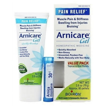 Arnicare Arnica Gel Value Pack + 1 - 30C Arnica Montana Blue Tube! (75 g) - 2.6 oz. by Boiron (pack of 1)
