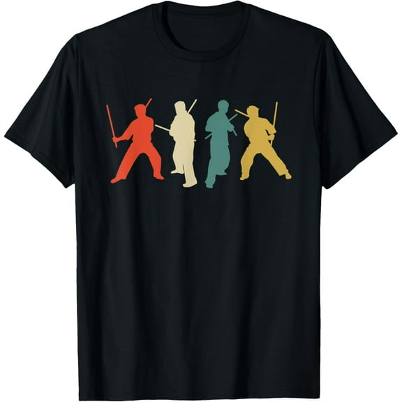 Arnis Kali Eskrima FMA Sparring Escrima Sticks Silhouette T-Shirt