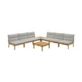 thumbnail image 1 of Arno Outdoor 8 Piece Teak Wood Seating Set in Beige Olefin, 1 of 5