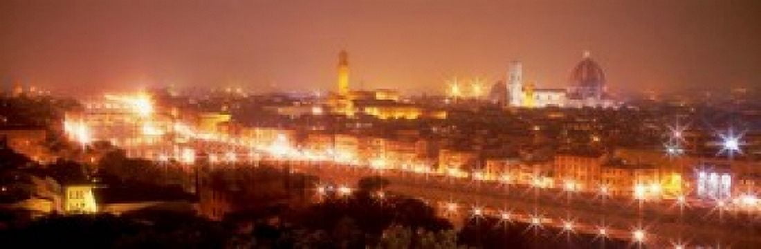 Arno River Florence Italy Canvas Art - Panoramic Images (37 x 12)