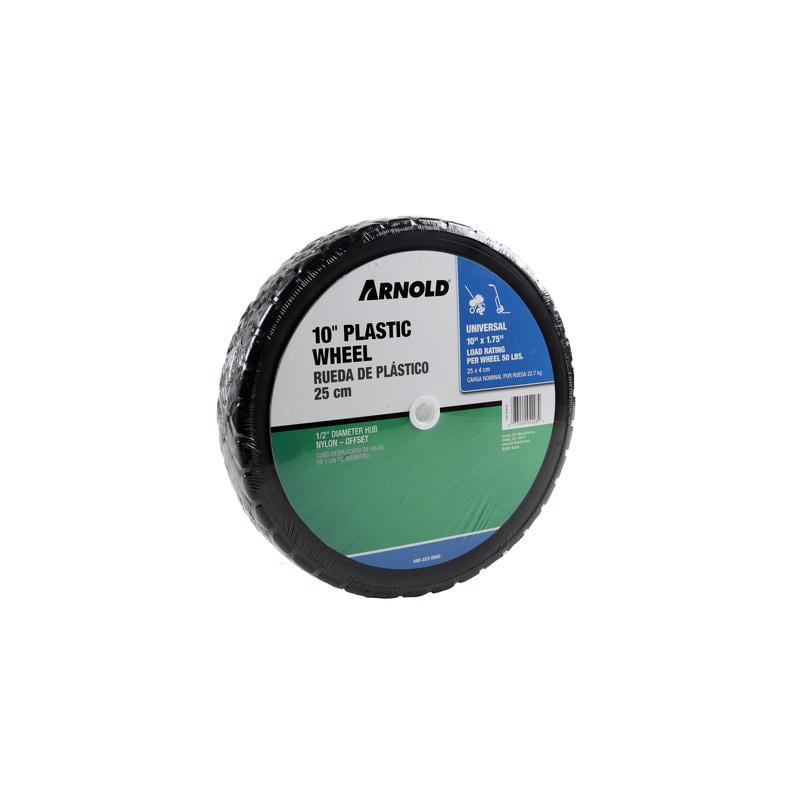 Arnold 1.75 in. W X 10 in. D Plastic Lawn Mower Replacement Wheel 80 lb Arnold 1.75 in. W X 10 in. D Plastic Lawn Mower Replacement Wheel 80 lb