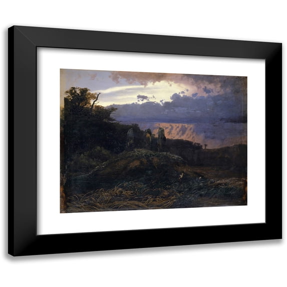 Arnold Böcklin 18x15 Black Modern Framed Museum Art Print Titled - Le Dolmen (1847)