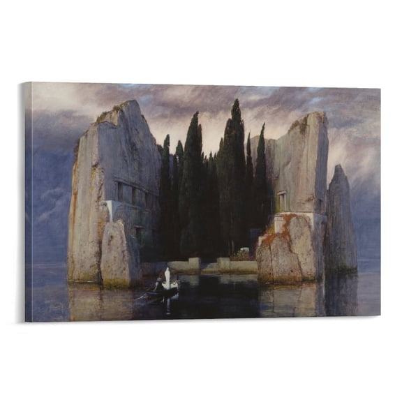 Arnold Bocklin Painting《 Isle of The Dead》Wall Art Print Canvas Poster Poster Decorative Painting Canvas Wall Art Living Room Posters Bedroom Painting 24x36inch(60x90cm)