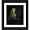 thumbnail image 1 of Arnold Boonen 15x17 Black Ornate Wood Framed Double Matted Museum Art Print Titled - Portrait of a Man (1690 - 1729), 1 of 5