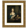 thumbnail image 1 of Arnold Boonen 15x17 Gold Ornate Wood Frame and Double Matted Museum Art Print Titled - Catharina Backer (1689-1766) (1713), 1 of 4
