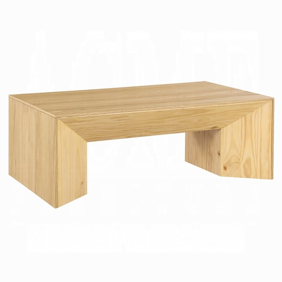 Arnold Coffee Table, Natural Brown Wood Frame, Rectangular 53 Inch