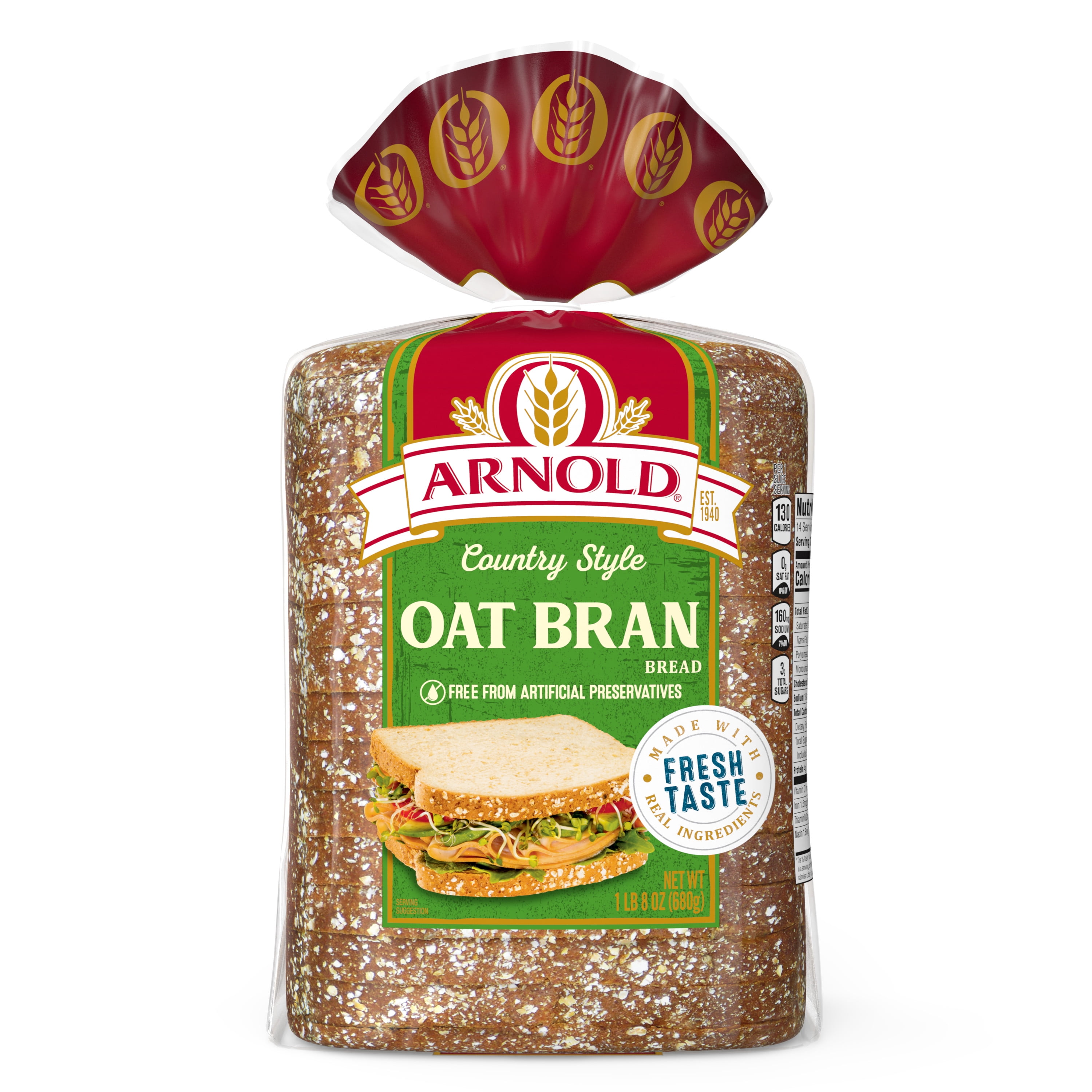 Arnold Country Oat Bran Bread, 24 oz