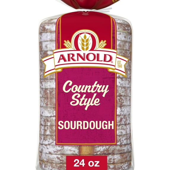 Arnold Country Style Sourdough Bread, 24 oz, Sourdough Bread, Bag