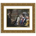 thumbnail image 1 of Arnold Houbraken 24x20 Gold Ornate Framed and Double Matted Museum Art Print Titled - The Funeral Service of Queen Artemisia for King Mausolos, 1 of 4