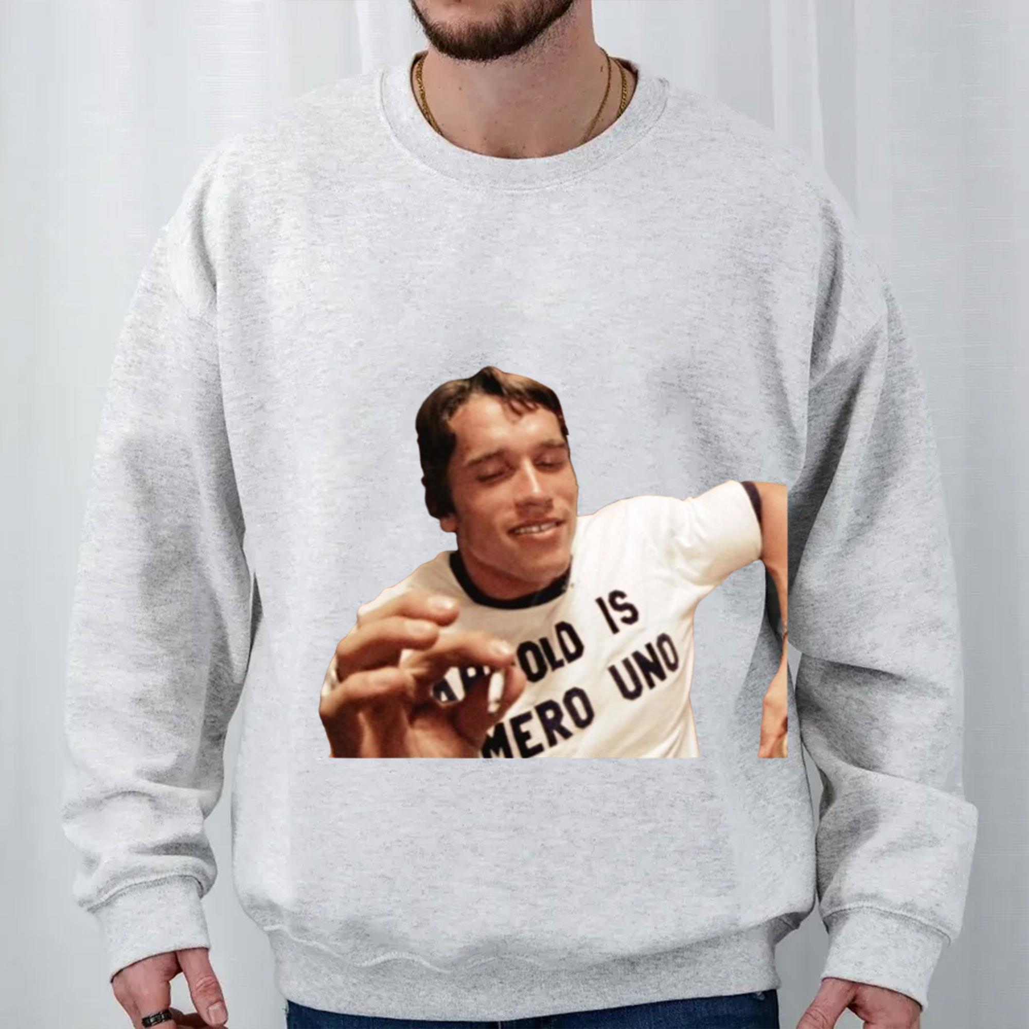 Arnold is numero uno t shirt hotsell