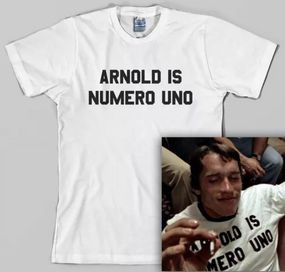 Arnold Is Numero Uno T Shirt Schwarzenegger Exercise Fitness Muscles Weight Lift Hot Trending