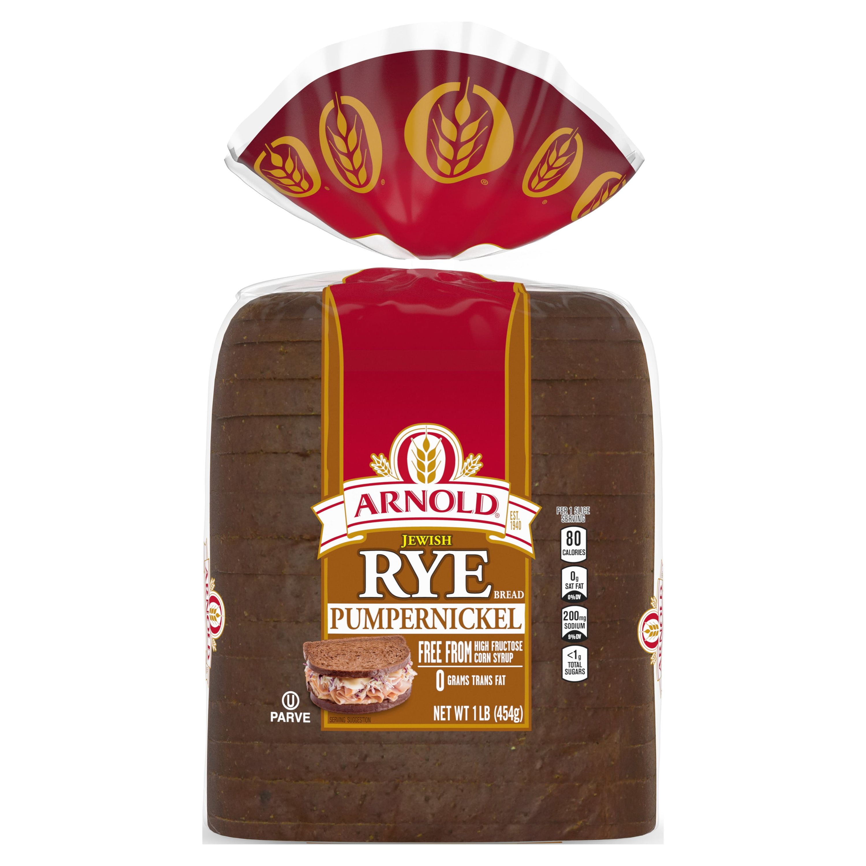 Arnold Jewish Rye Pumpernickel Bread, 16 oz