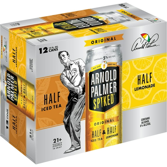 Arnold Palmer Spiked Half & Half Original , 12 Pack, 12 fl oz Aluminum Cans, 5% ABV