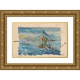 thumbnail image 1 of Arnold Peter Weisz-Kubínčan 14x11 Gold Ornate Wood Frame and Double Matted Museum Art Print Titled - Hunters in a Landscape (1940-1944), 1 of 4