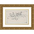 thumbnail image 1 of Arnold Peter Weisz-Kubínčan 24x16 Gold Ornate Framed and Double Matted Museum Art Print Titled - Riders (1930-1945), 1 of 4