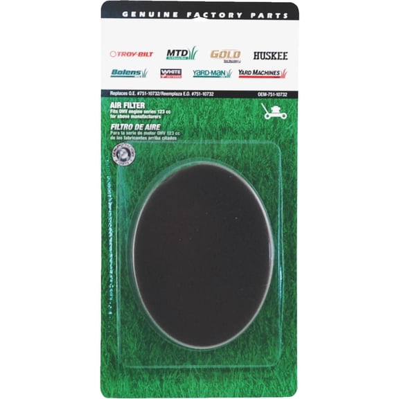 Original Equipment Air Filter for Powermore Premium OHV Engine Series 123cc Walk-Behind Mowers, OE# 951-10732, 751-10732