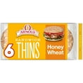 thumbnail image 1 of Arnold Sandwich Thins Honey Wheat Rolls, 6 count, Pre-sliced Sandwich Thins, 12 oz Tray, 1 of 7
