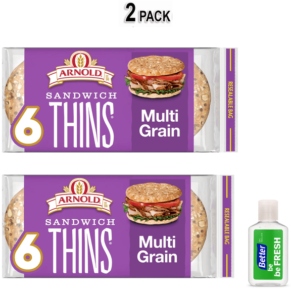 Arnold Sandwich Thins Multigrain Rolls, 6 count, Sandwich Thins, 12 oz