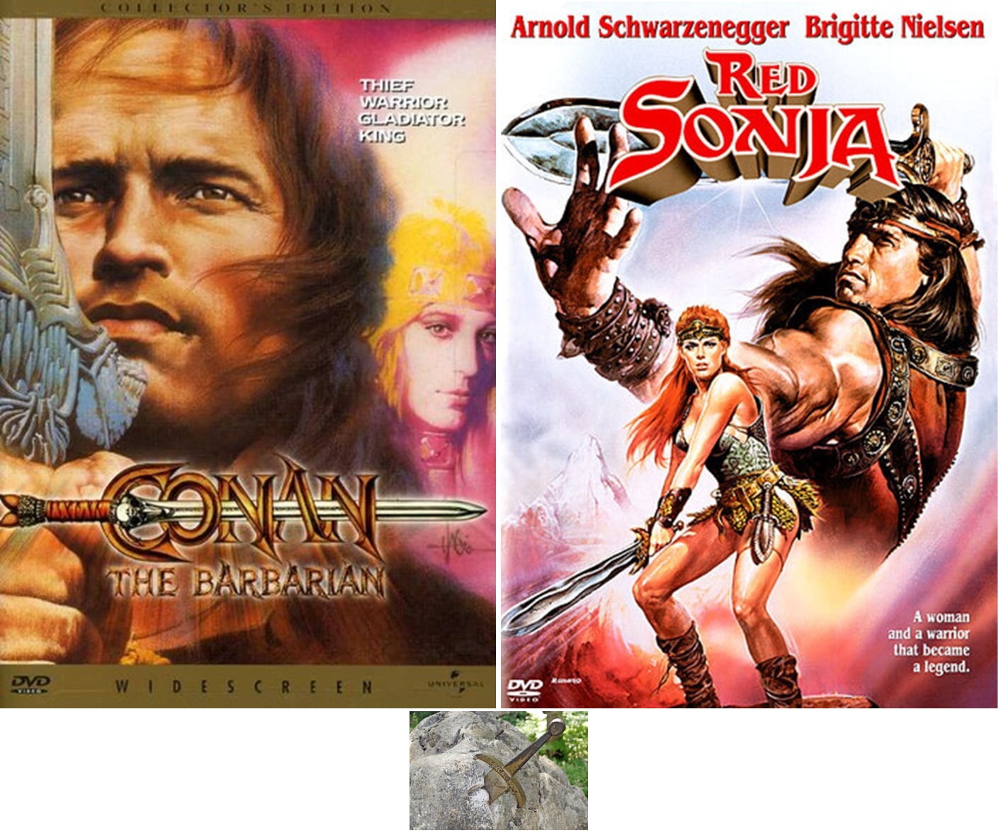 Arnold Schwarzenegger Fantasy Action Double Feature CONAN THE BARBARIAN ...
