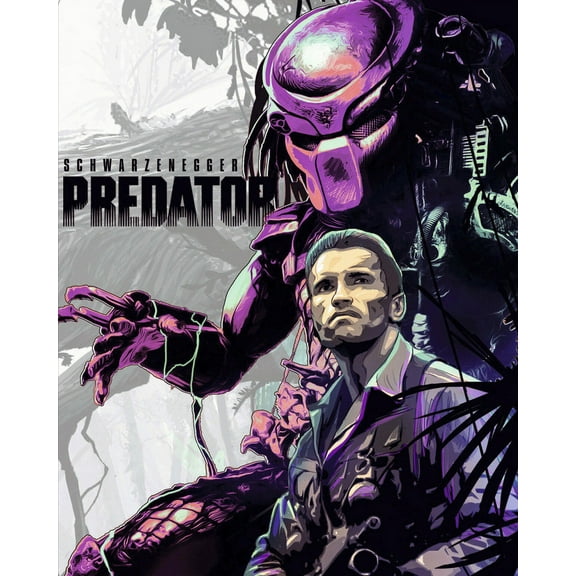 Arnold Schwarzenegger In Predator Classic Sci-Fi Monster Artwork 24X36 Classic Hollywood Poster