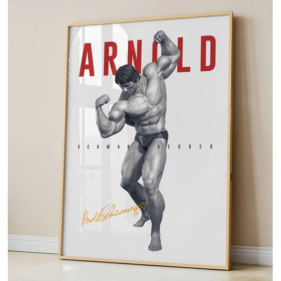 Arnold Schwarzenegger Signature Bodybuilding Poster Classic Gym Wall Decor Size 24x36 Unframed Poster