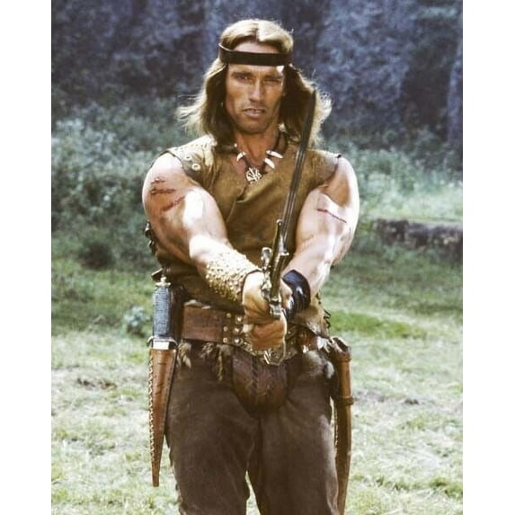 Arnold Schwarzenegger as Conan the Barbarian brandishing sword poster 4x6 photo