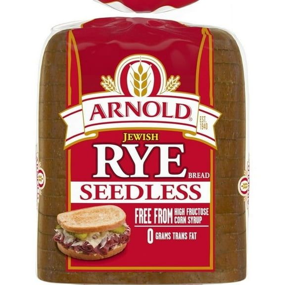 Arnold Seedless Jewish Rye Bread 16 oz Rye Bread Bag (Pack of 3)
