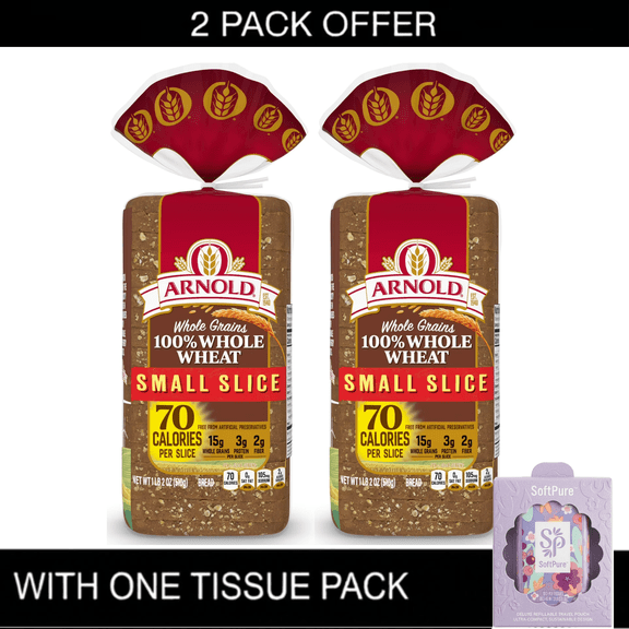 Arnold Small Slice Whole Wheat Bread, 18 oz, Wheat Bread