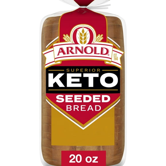 Arnold Superior Keto Seeded Bread, 20 oz, White Bread, Bag