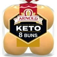 thumbnail image 1 of 4x-Arnold Superior Keto Plain Hamburger Buns, 8 count, Pre-sliced Hamburger Buns, 12 oz Bag, 1 of 3
